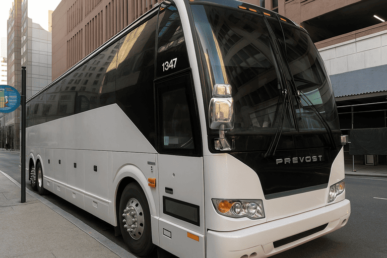 a Peachtree Corners Charter Bus coach bus