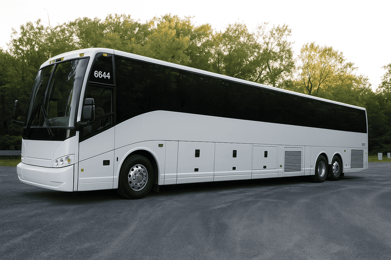 exterior of Peachtree Corners Charter Bus coach bus