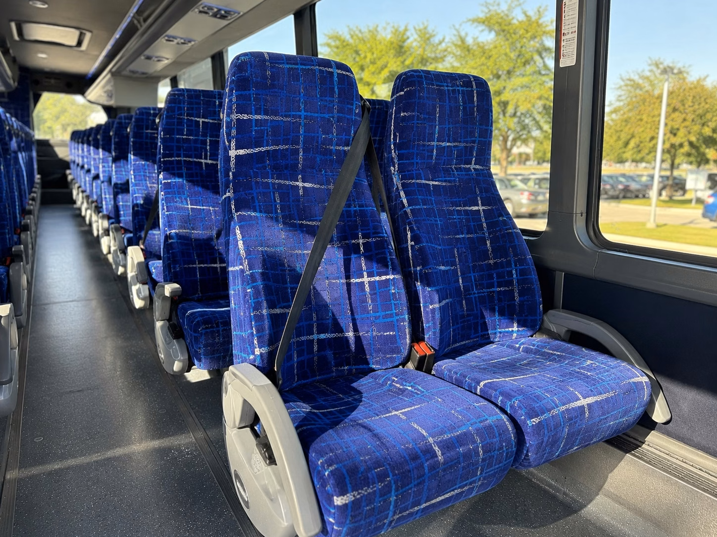 56 passenger charter bus interior